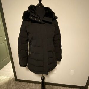 Alpine North Winter Jacket - Womens Parka with removable Faux Fur hood - size L